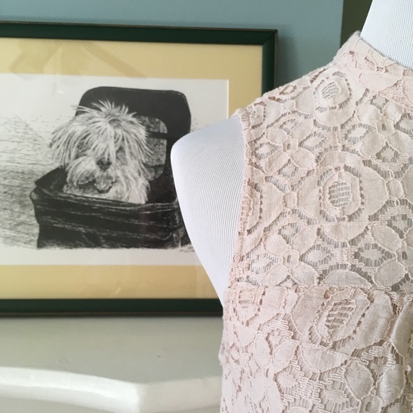 Ro & De Pale Pink Sleeveless Lace Top - Picture 3 of 8